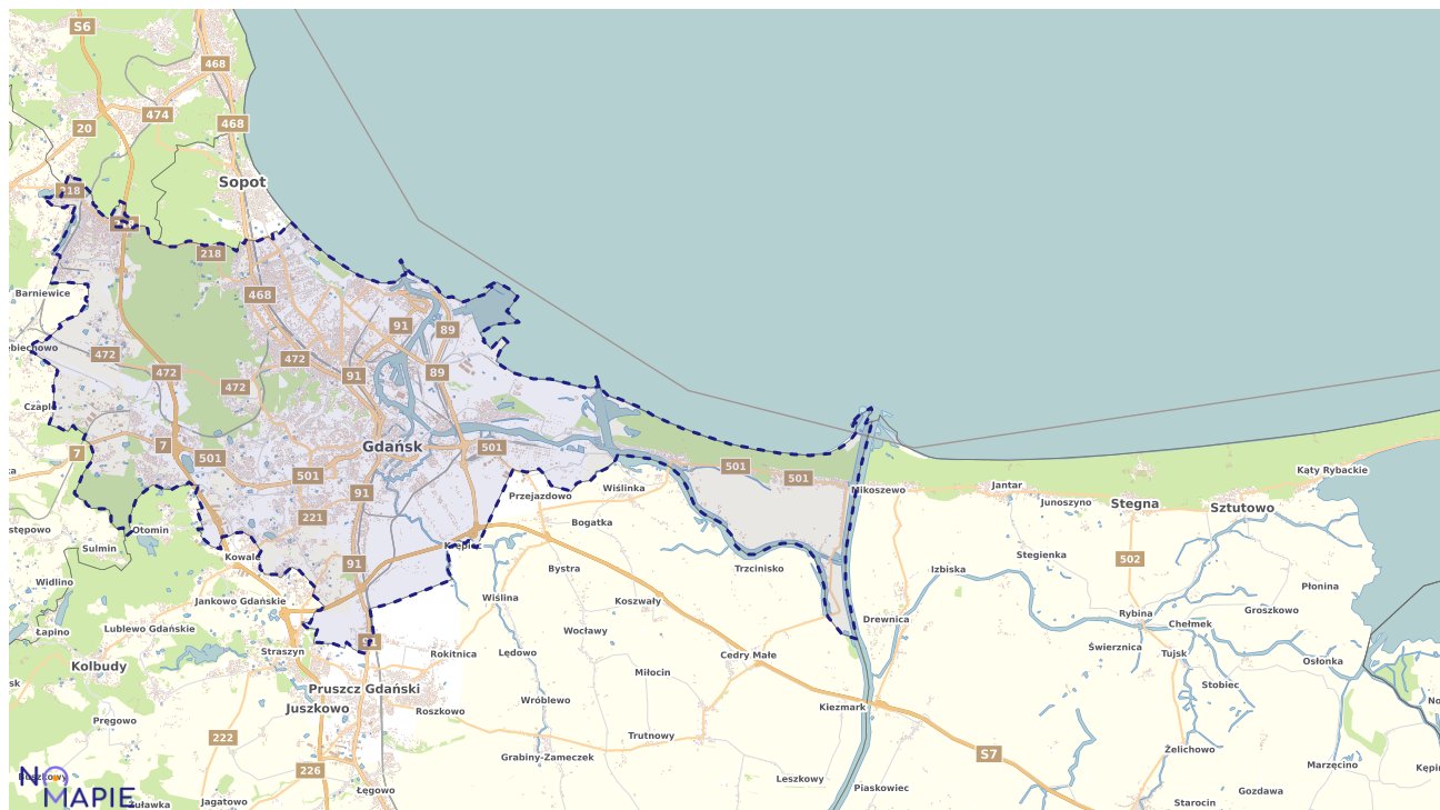 Mapa wyborów do sejmu Gdańsk