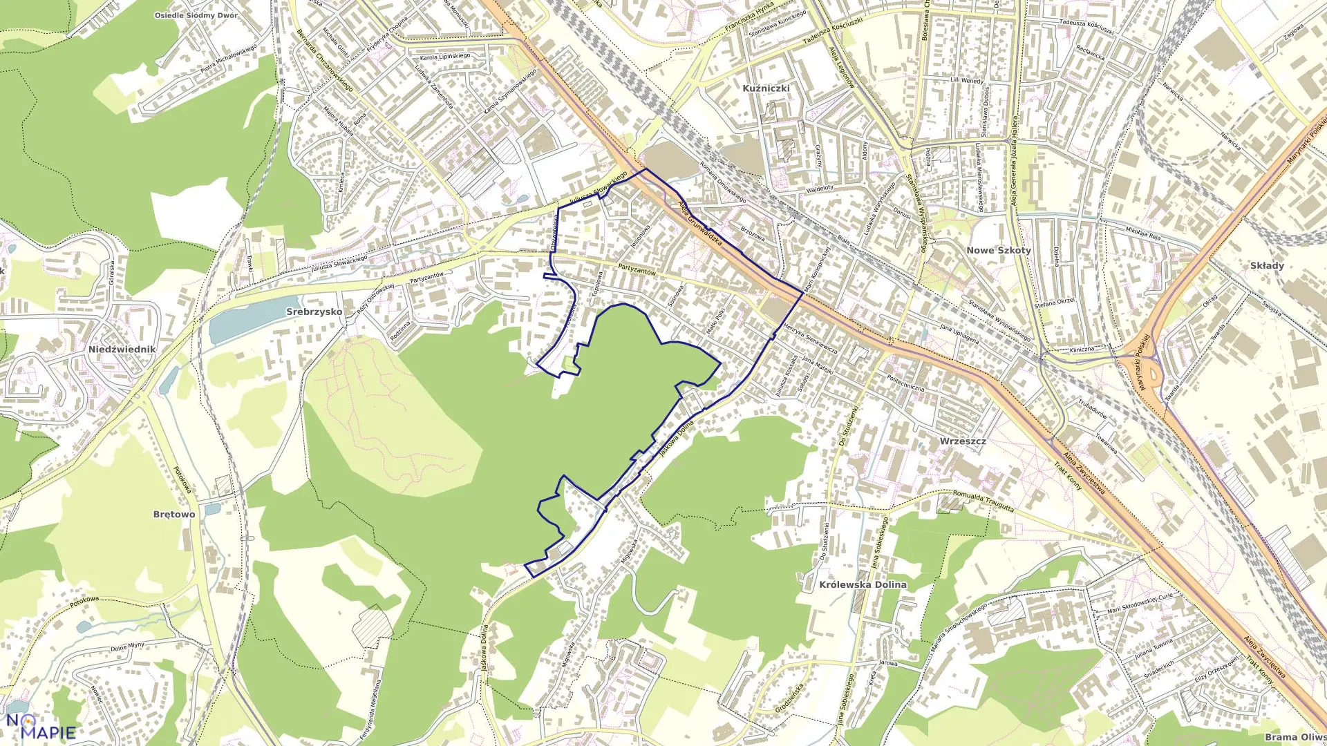 Mapa obrębu 041 w mieście Gdańsk