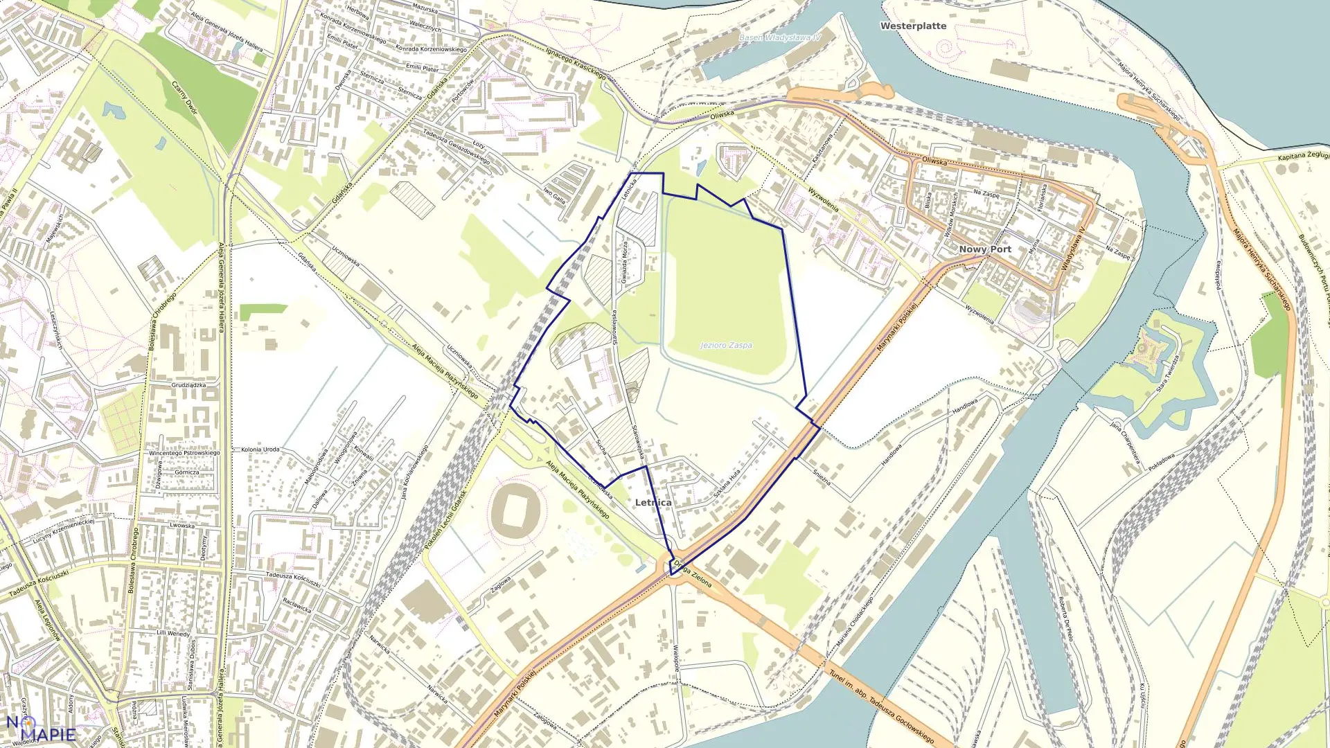 Mapa obrębu 059 w mieście Gdańsk