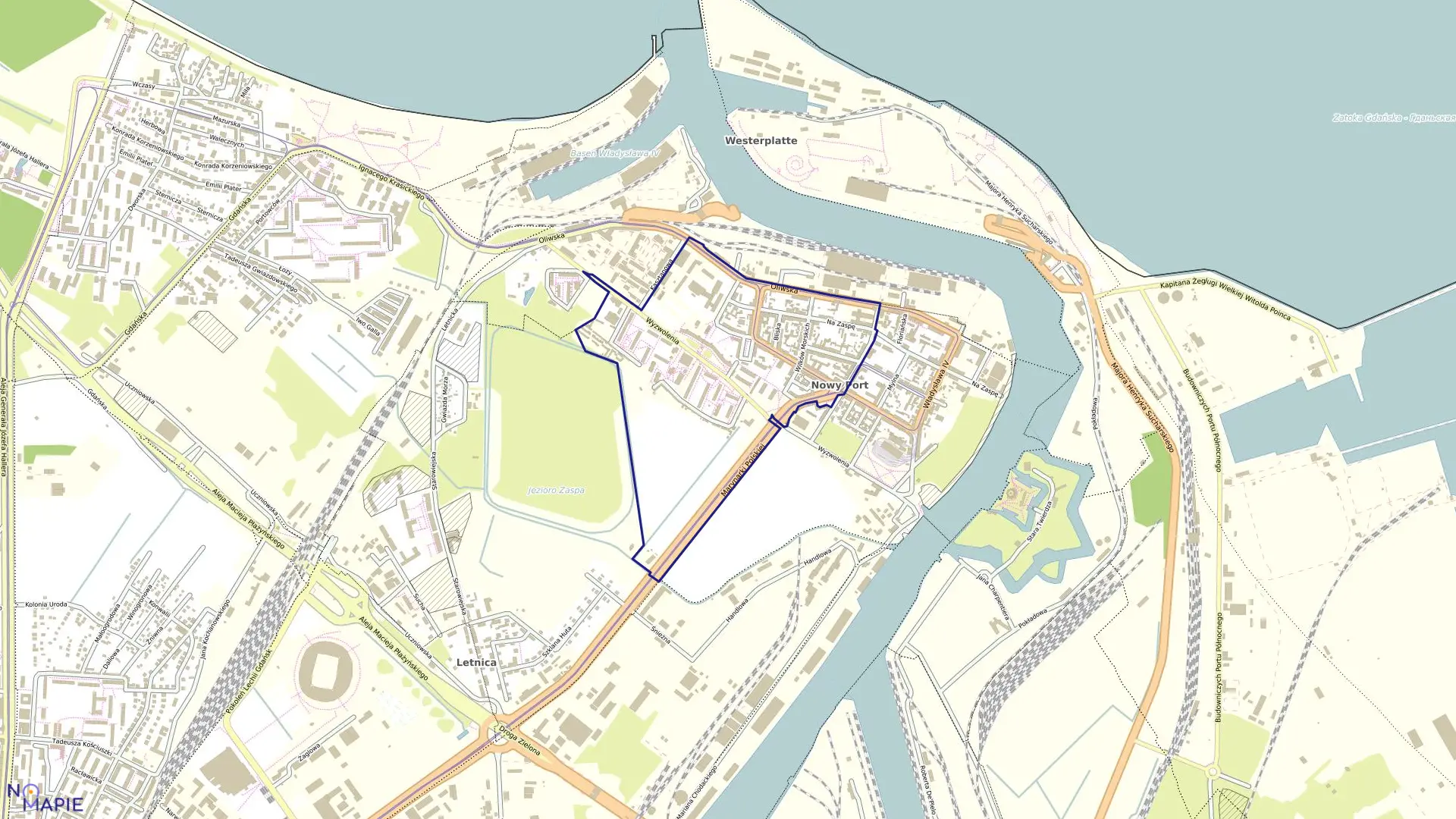 Mapa obrębu 060 w mieście Gdańsk