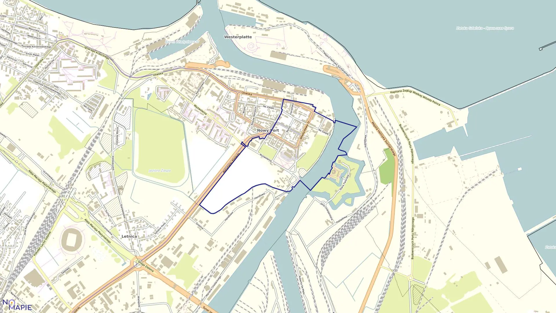 Mapa obrębu 061 w mieście Gdańsk