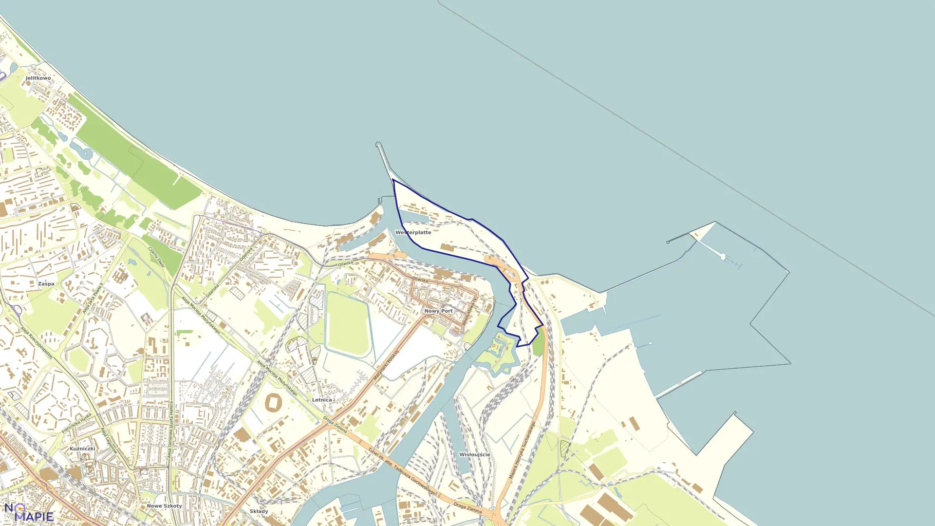 Mapa obrębu 062 w mieście Gdańsk