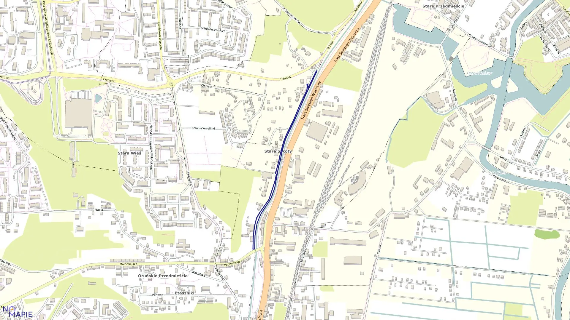 Mapa obrębu 220S w mieście Gdańsk