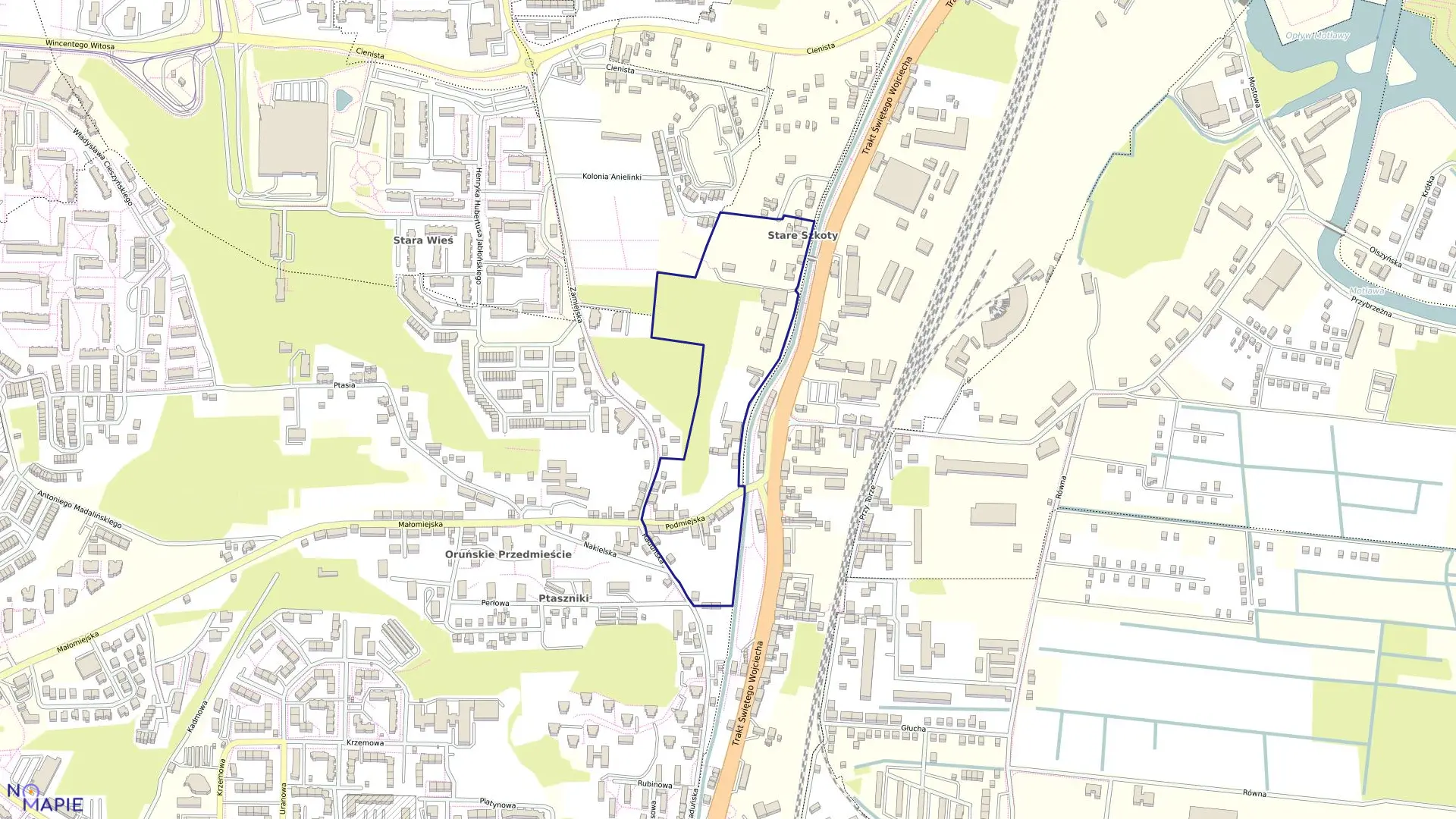 Mapa obrębu 221S w mieście Gdańsk