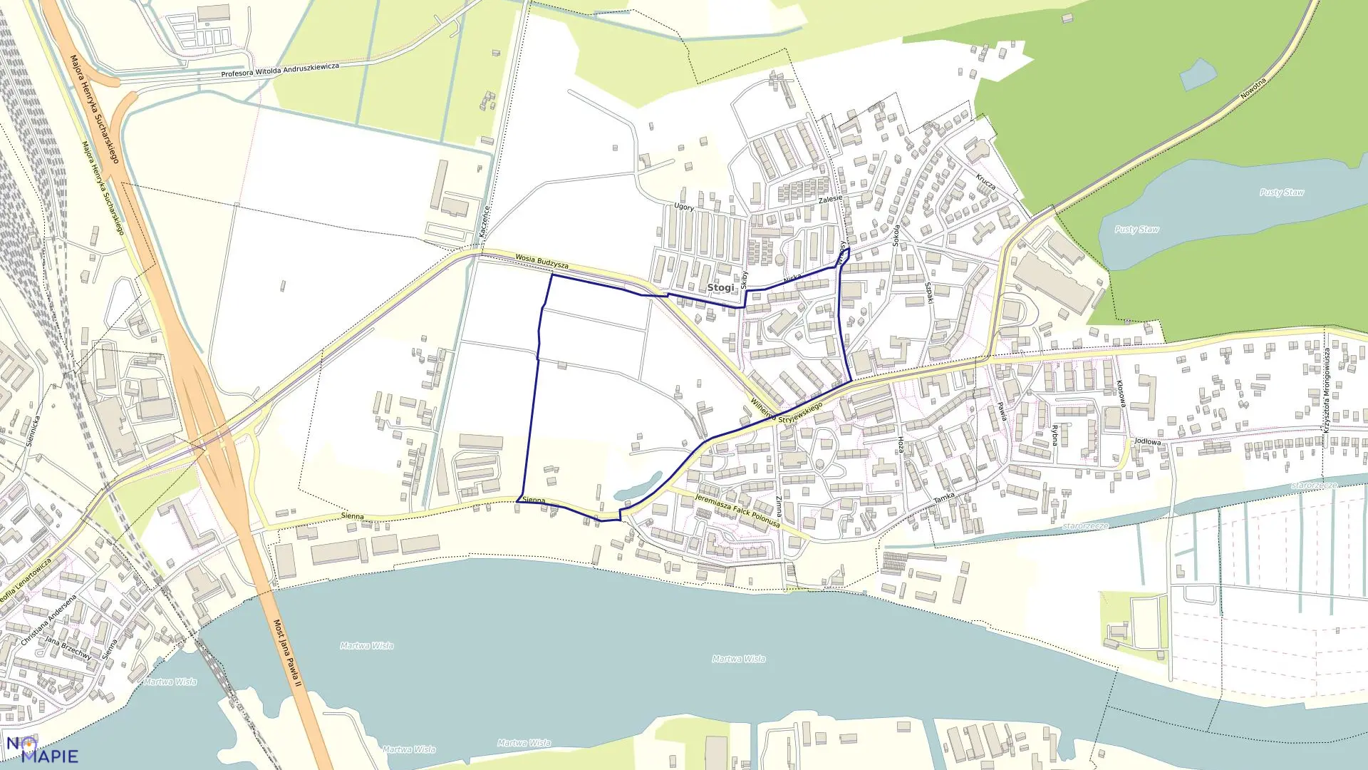 Mapa obrębu 256S w mieście Gdańsk