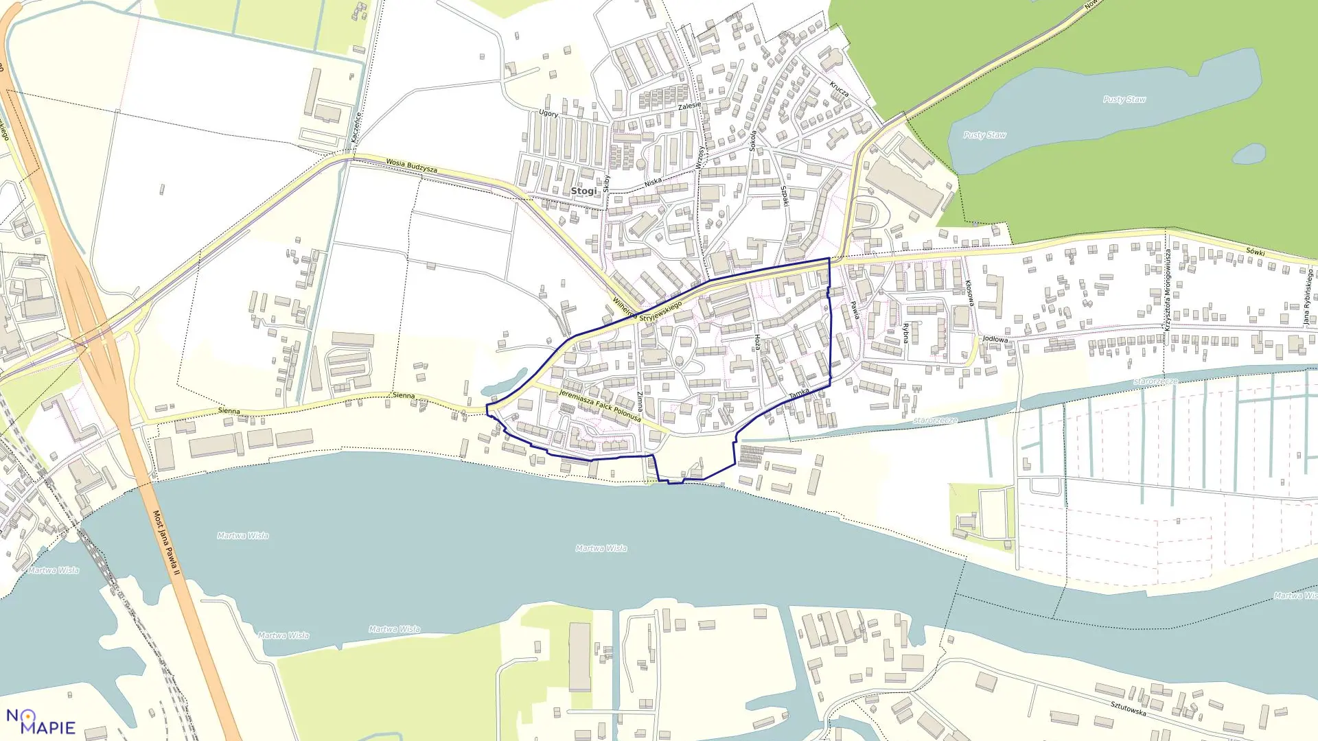 Mapa obrębu 257S w mieście Gdańsk