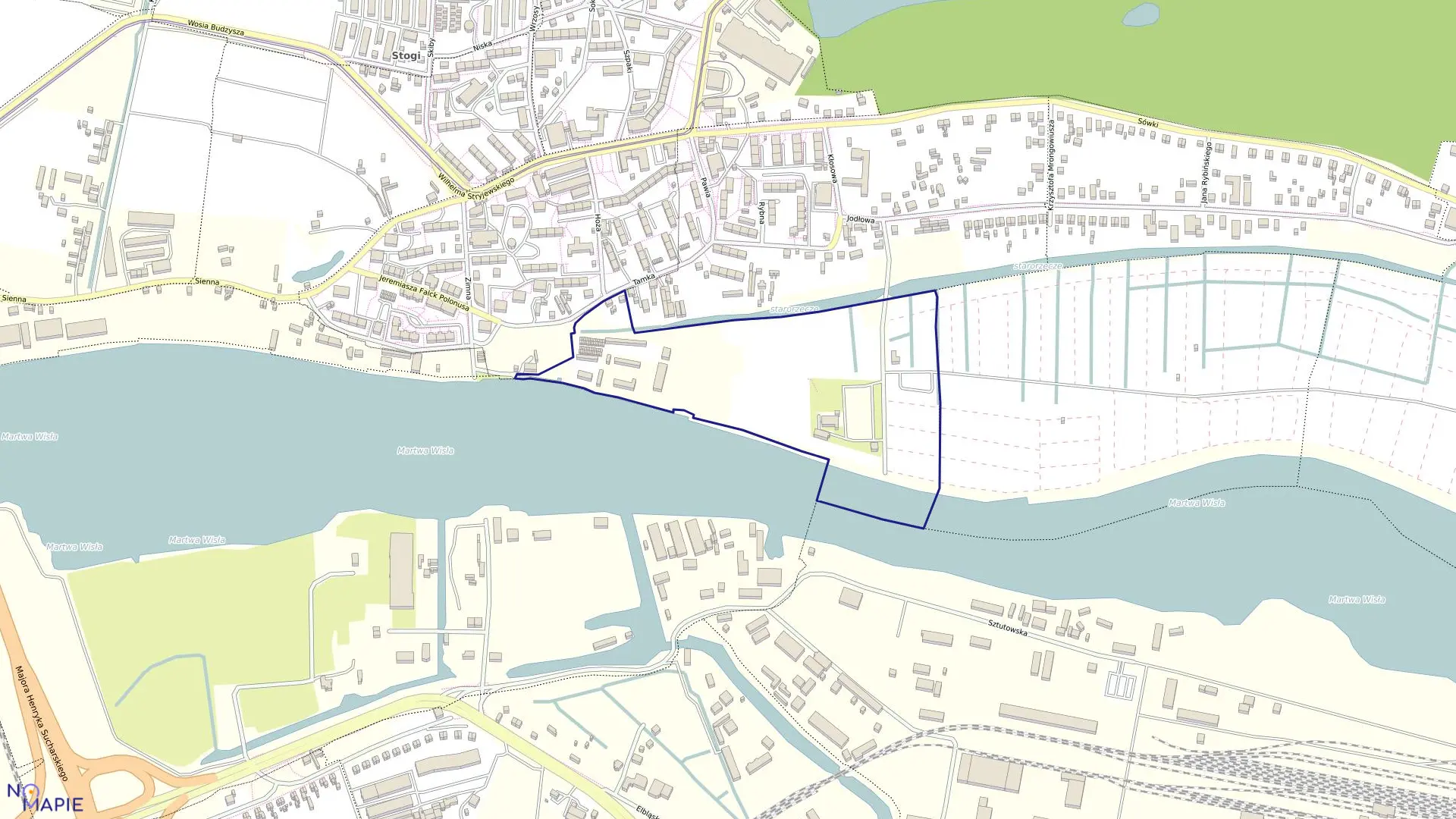 Mapa obrębu 260S w mieście Gdańsk