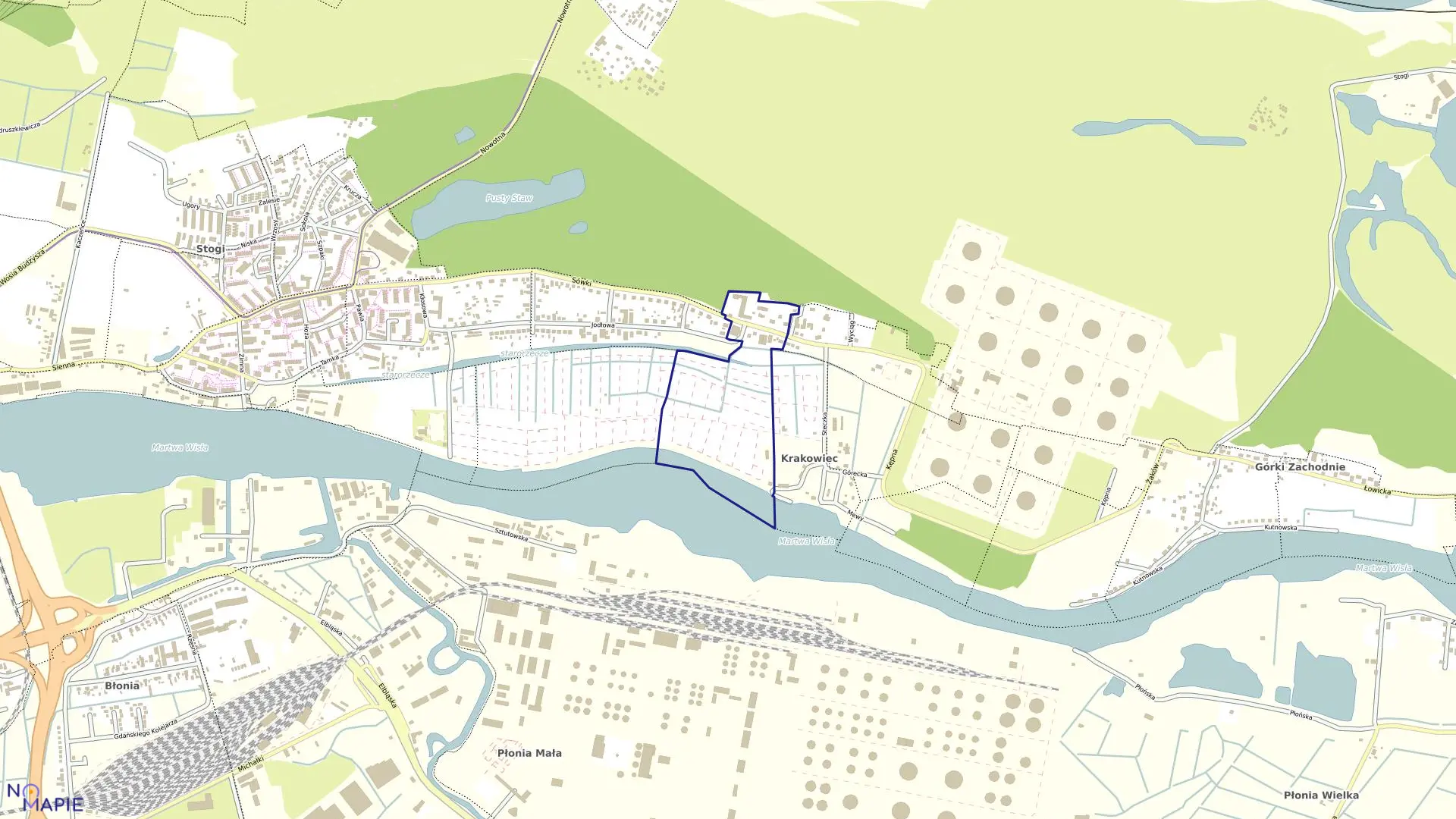 Mapa obrębu 263S w mieście Gdańsk