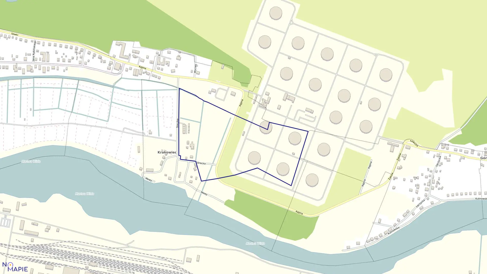 Mapa obrębu 266S w mieście Gdańsk