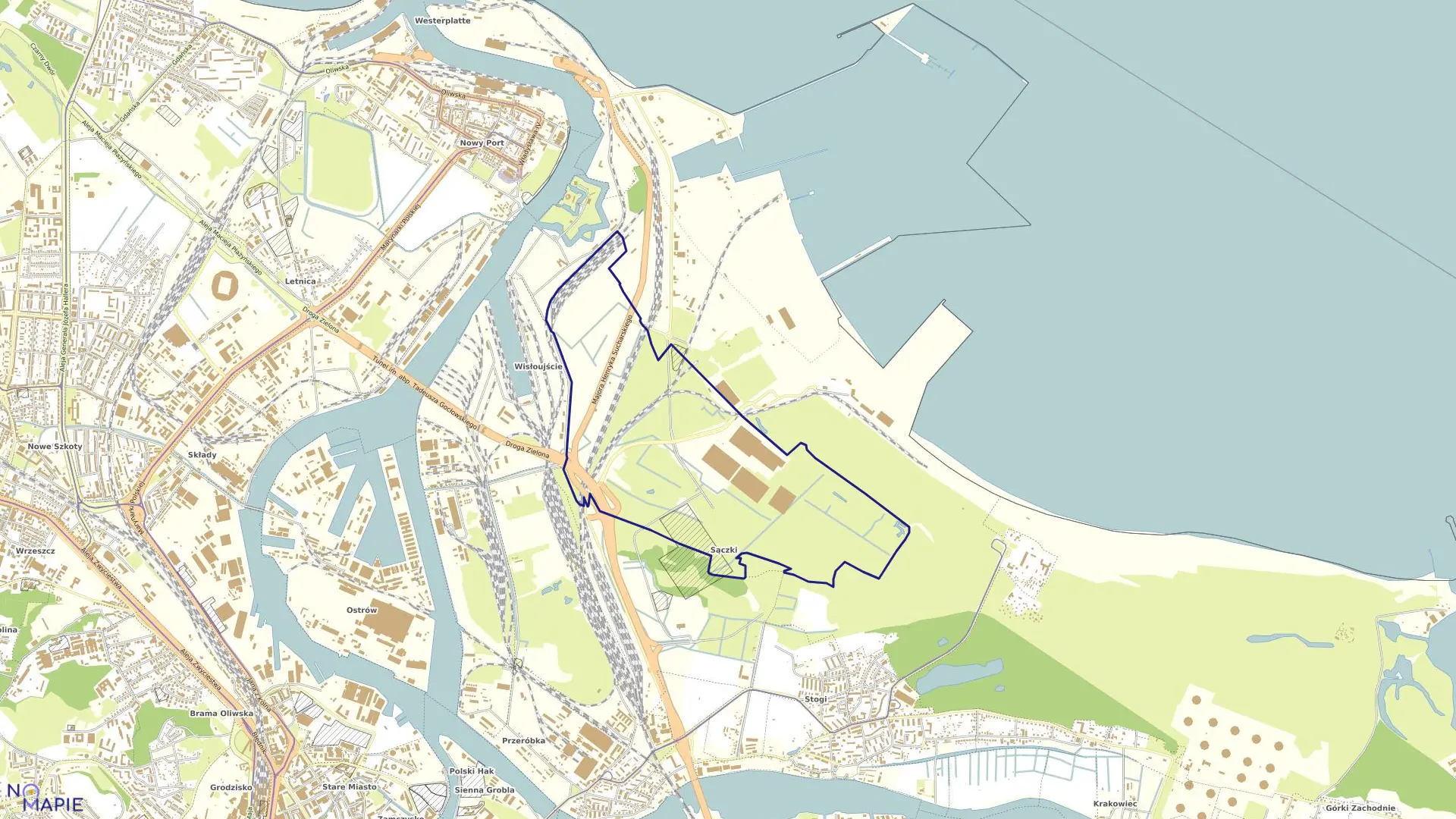 Mapa obrębu 275S w mieście Gdańsk