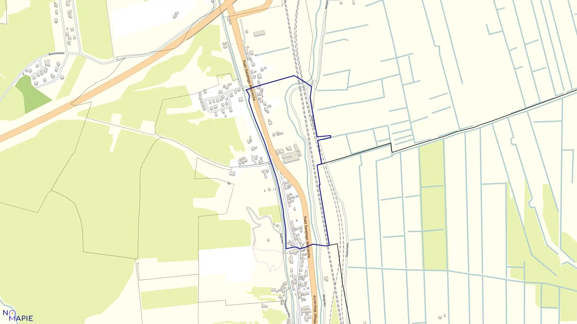 Mapa obrębu 311S w mieście Gdańsk