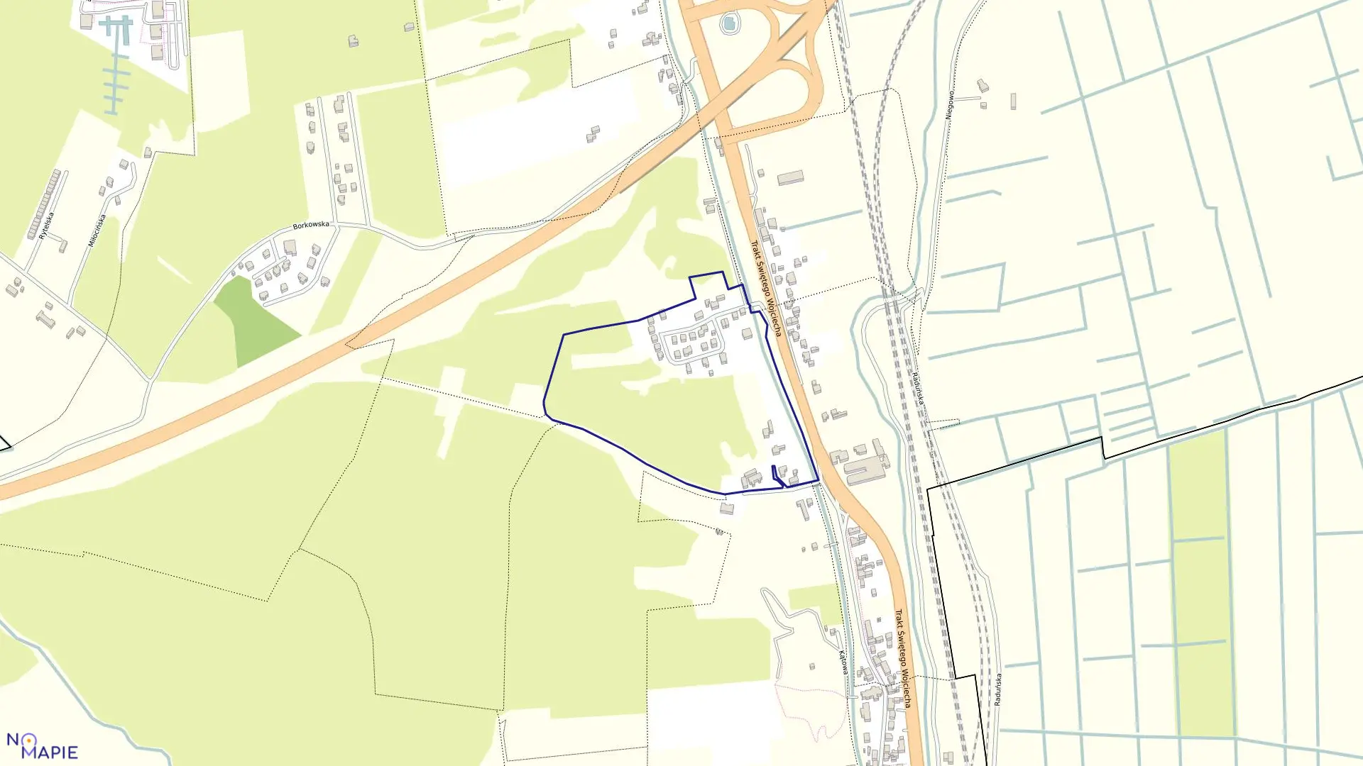 Mapa obrębu 316S w mieście Gdańsk