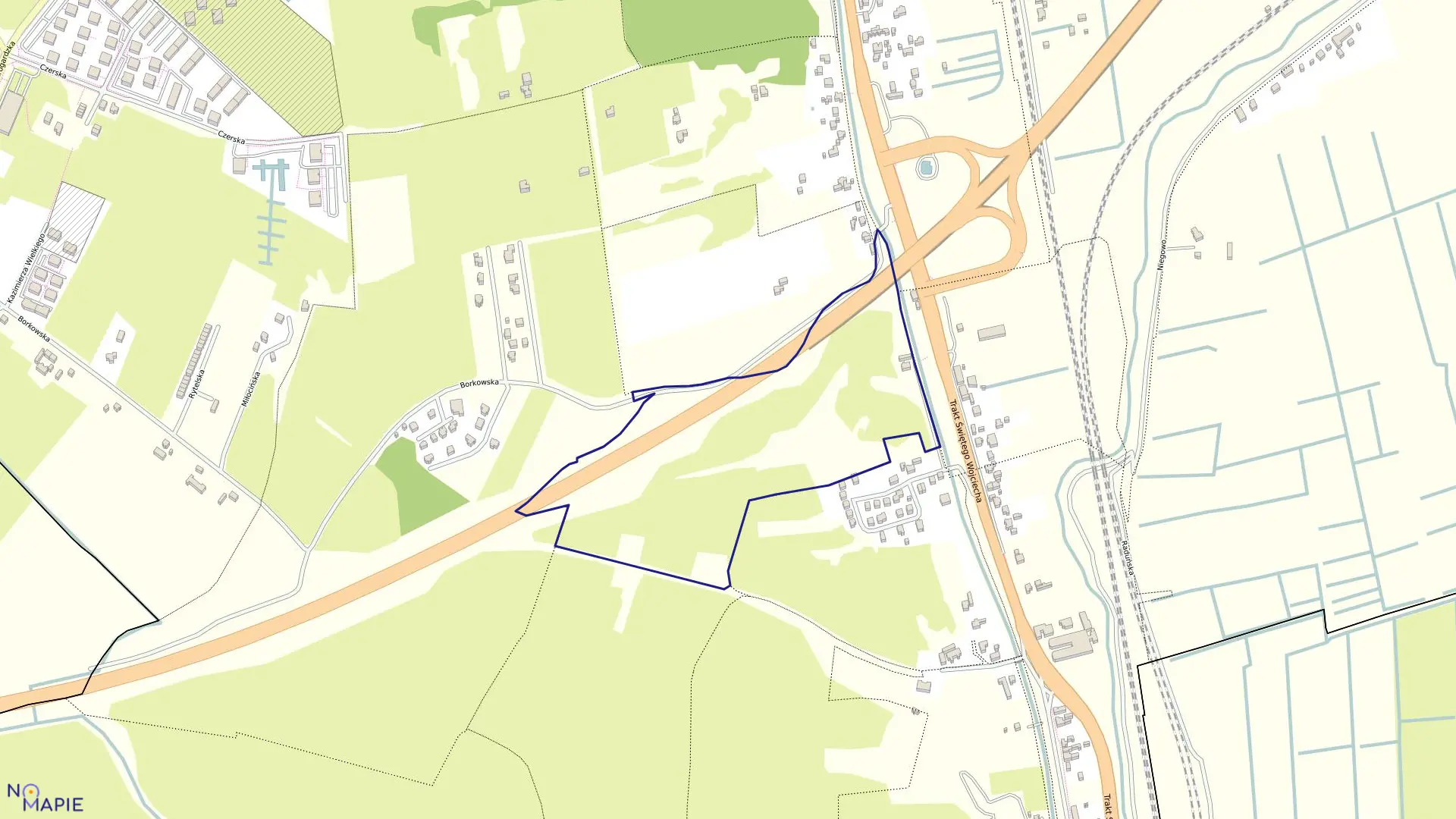 Mapa obrębu 317S w mieście Gdańsk