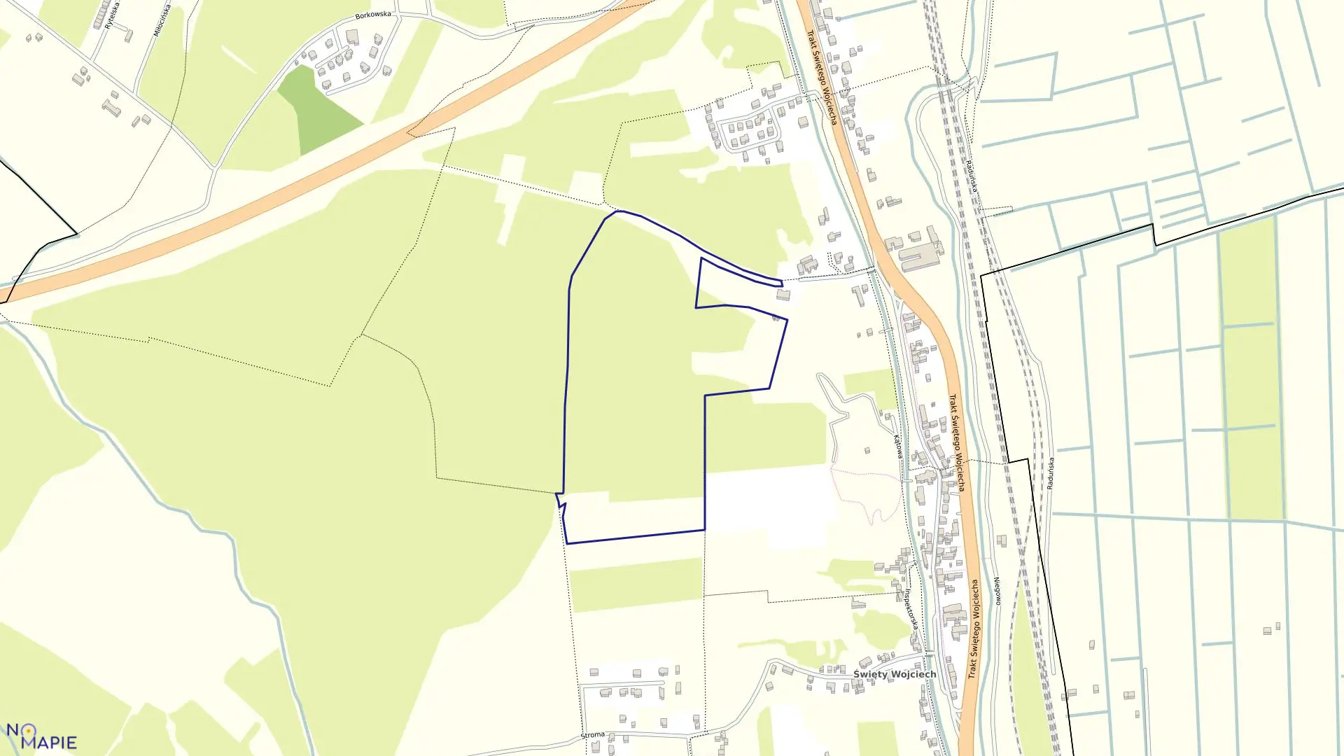 Mapa obrębu 318S w mieście Gdańsk