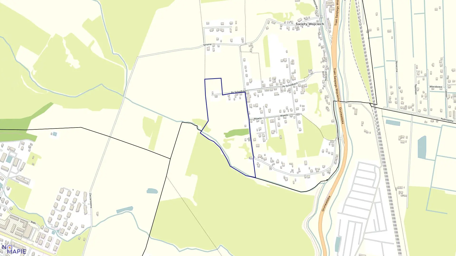 Mapa obrębu 321S w mieście Gdańsk