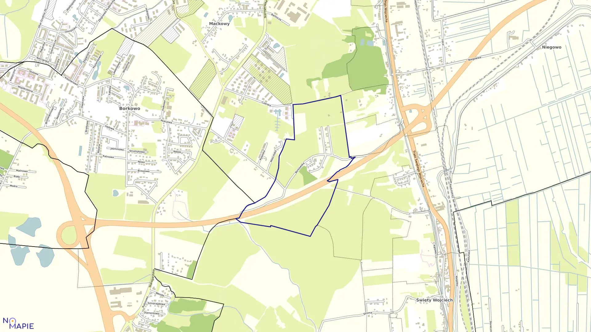 Mapa obrębu 324S w mieście Gdańsk